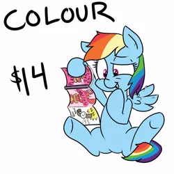 Size: 1000x1000 | Tagged: artist:strangerdanger, big macintosh, commission, commission info, derpibooru import, female, magazine, porn, rainbow dash, solo, solo female, suggestive, underhoof, wingboner