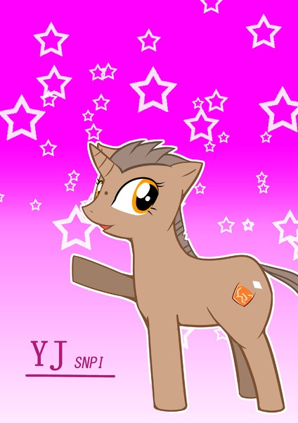 Size: 424x600 | Tagged: artist needed, safe, derpibooru import, ponified, pony, unicorn, drink, drugs, smiling, solo, stars