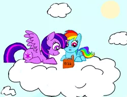 Size: 1007x770 | Tagged: safe, artist:pigs-dont-fly, derpibooru import, rainbow dash, twilight sparkle, twilight sparkle (alicorn), alicorn, pony, bible, bible study, christianity, female, mare, religion, religious headcanon