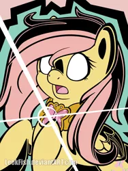 Size: 5400x7200 | Tagged: artist:abbystarling, derpibooru import, element of kindness, fluttershy, glowing eyes, safe, solo