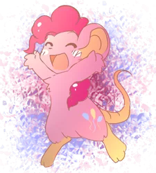 Size: 400x444 | Tagged: artist:fierying, chest fluff, crossover, cute, derpibooru import, diapinkes, eyes closed, mouse, mousified, open mouth, pinkie mouse, pinkie pie, safe, solo, species swap, transformice