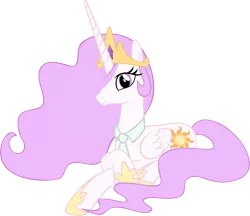 Size: 1967x1701 | Tagged: safe, artist:jerick, derpibooru import, princess celestia, pony, bruce almighty, female, god, mare, necktie, pink-mane celestia, simple background, solo, transparent background, vector