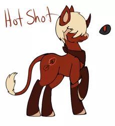 Size: 550x600 | Tagged: safe, artist:thepyromaniawithin, derpibooru import, oc, unofficial characters only, classical unicorn, pony, unicorn, curved horn, leonine tail, solo