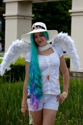 Size: 2653x3980 | Tagged: anime north, anime north 2012, artist:artisticangel17, cosplay, derpibooru import, hat, human, irl, irl human, photo, princess celestia, safe, solo, sun hat