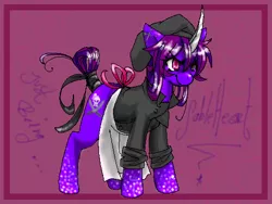 Size: 500x375 | Tagged: safe, artist:thekrakenindustries, derpibooru import, oc, unofficial characters only, pony, unicorn, curved horn, solo