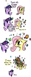 Size: 774x1920 | Tagged: animal, artist:horsejokes, butterfly, carrying, comic, context is for the weak, cute, derpibooru import, dialogue, empty eyes, floppy ears, fluttershy, frown, grimcute, i must go, lepidopterophobia, open mouth, safe, scared, smiling, :t, twilight sparkle, wat, wide eyes