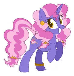 Size: 880x907 | Tagged: safe, artist:nabbiekitty, derpibooru import, oc, oc:berlingot, unofficial characters only, pony, unicorn, offspring, parent:pinkie pie, parent:pokey pierce, parents:pokeypie, simple background, solo, transparent background