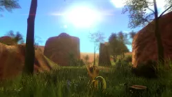 Size: 1920x1080 | Tagged: 3d, applejack, artist:stormtrooper1701, derpibooru import, gmod, grass, safe, scenery, solo