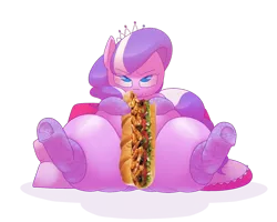 Size: 1280x1024 | Tagged: ask chubby diamond, chubby, clothes, derpibooru import, diamond tiara, edit, fat, food, not porn, safe, sandwich, sandwich censorship, socks, solo