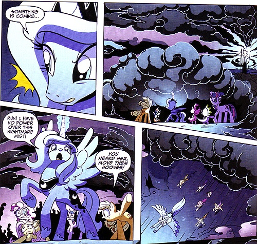 Size: 500x476 | Tagged: comic, derpibooru import, idw, nightmare, princess luna, s1 luna, safe, spoiler:comic