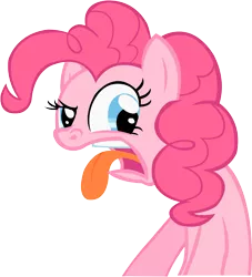 Size: 3181x3500 | Tagged: safe, artist:daggetwithadagger, derpibooru import, pinkie pie, do not want, simple background, solo, tongue out, transparent background, vector