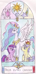 Size: 630x1268 | Tagged: safe, artist:chatsium, derpibooru import, comet tail, princess celestia, twilight sparkle, jontron thread