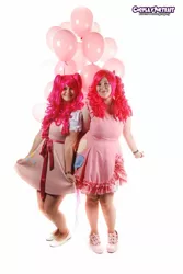 Size: 642x960 | Tagged: safe, artist:askaluna, derpibooru import, pinkie pie, human, balloon, cosplay, irl, irl human, london mcm expo, photo