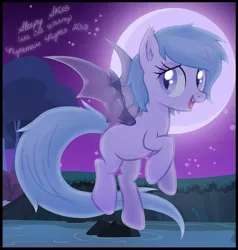 Size: 745x782 | Tagged: safe, artist:catwhitney, derpibooru import, oc, oc:sleepy skies, unofficial characters only, bat pony, pony, blank flank, solo