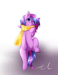 Size: 640x825 | Tagged: safe, artist:astatos-luna, derpibooru import, oc, unofficial characters only, earth pony, pony, clothes, scarf, solo