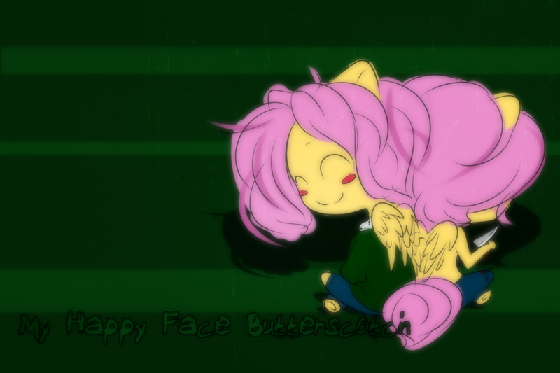 Size: 1200x800 | Tagged: ambiguous facial structure, anthro, blood, blushing, butterscotch, fluttershy, grimdark, knife, rule 63, self harm
