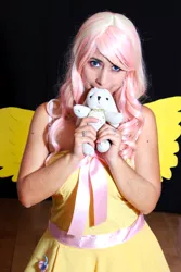 Size: 3456x5184 | Tagged: artist:ary-neko, cosplay, derpibooru import, fluttershy, human, irl, irl human, photo, plushie, safe, solo