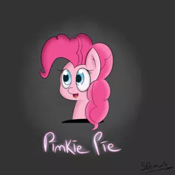 Size: 2000x2000 | Tagged: artist:spenws, cute, derpibooru import, open mouth, pinkie pie, ponk, portrait, practicing, safe, smiling, solo