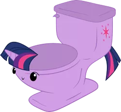 Size: 2000x1839 | Tagged: artist:raffa2300, but why, c:, derpibooru import, original species, pun, safe, simple background, smiling, solo, species swap, toilet, toilet pony, toilet sparkle, transparent background, twilight sparkle, vector, visual pun, wat, what has science done