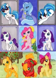 Size: 682x942 | Tagged: safe, artist:jenkiwi, derpibooru import, apple bloom, applejack, big macintosh, gummy, pinkie pie, rarity, trixie, vinyl scratch, earth pony, pony, unicorn, female, filly, male, mare, stallion, traditional art