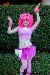 Size: 683x1024 | Tagged: artist needed, belly button, bellyring, clothes, cosplay, derpibooru import, human, irl, irl human, midriff, photo, pinkie pie, safe, san diego comic con, sdcc 2012, skirt, solo, tutu