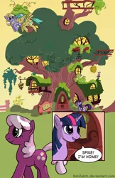 Size: 792x1224 | Tagged: safe, artist:donzatch, derpibooru import, cheerilee, sunshower raindrops, twilight sparkle, twilight sparkle (alicorn), alicorn, pony, comic:tale of twilight, comic, female, golden oaks library, mare