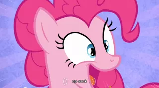 Size: 640x355 | Tagged: safe, derpibooru import, screencap, pinkie pie, games ponies play, meme, solo, youtube caption
