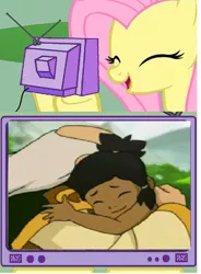 Size: 516x700 | Tagged: a new spiritual age, baby, cute, daaaaaaaaaaaw, derpibooru import, exploitable meme, fluttershy, iroh, korra, meme, obligatory pony, safe, the legend of korra, tv meme