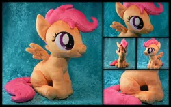 Size: 1024x645 | Tagged: artist:navkaze, custom, derpibooru import, irl, photo, plushie, safe, scootaloo, sitting, solo