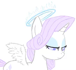 Size: 293x267 | Tagged: angel, angel rarity, artist:hipster-ponies, derpibooru import, flockdraw, halo, rarity, safe, solo