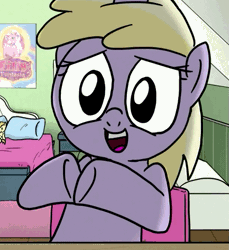 Size: 609x665 | Tagged: animated, artist:petirep, cute, derpibooru import, dinkabetes, dinky hooves, dinkysharkfighter32, filly funtasia, heart, heart hooves, room, safe, solo