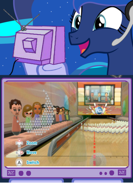 Size: 563x771 | Tagged: derpibooru import, exploitable meme, gamer luna, meme, mii, nintendo, obligatory pony, princess luna, safe, tv meme, wii sports club, wii u