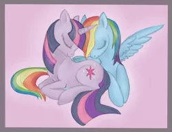 Size: 769x590 | Tagged: safe, artist:vanycat, derpibooru import, rainbow dash, twilight sparkle, female, lesbian, shipping, twidash