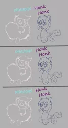 Size: 1023x1920 | Tagged: artist:owlvortex, derpibooru import, oc, oc:fluffle puff, oc:wheely bopper, original species, safe, sketch, unofficial characters only, wheelpone