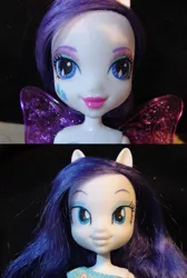 Size: 600x892 | Tagged: safe, artist:lemonkylie, derpibooru import, rarity, equestria girls, custom, doll, irl, photo, pony eyes, toy