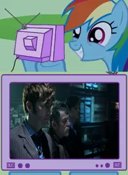 Size: 563x771 | Tagged: day of the doctor, derpibooru import, doctor who, eleventh doctor, exploitable meme, john hurt, meme, obligatory pony, rainbow dash, safe, tenth doctor, tv meme, war doctor