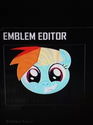 Size: 1936x2592 | Tagged: black ops 2, derpibooru import, emblem editor, rainbow dash, safe, solo