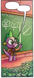 Size: 341x777 | Tagged: artist:agnesgarbowska, bee, derpibooru import, dragon, exploitable, glasses, idw, idw micro series, male, official comic, professor, professor spike, safe, sea beasts, speech bubble, spike, spoiler:comic