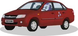 Size: 300x142 | Tagged: artist:dolphinfox, car, cutie mark on vehicle, lada, lada granta, rarity, safe, .svg available