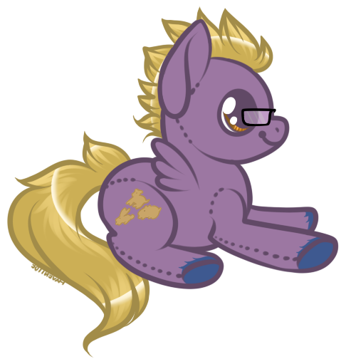 Size: 486x511 | Tagged: safe, artist:haventide, derpibooru import, oc, unofficial characters only, pegasus, pony, glasses, plushie, solo