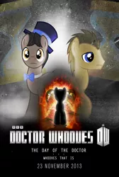 Size: 1076x1600 | Tagged: artist:sitrirokoia, crossover, day of the doctor, derpibooru import, doctor who, doctor whooves, eleventh doctor, movie, movie poster, ponified, poster, safe, time turner