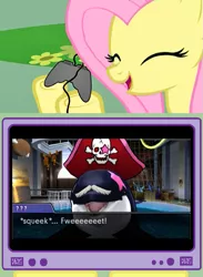 Size: 563x771 | Tagged: ace attorney, derpibooru import, dual destinies, exploitable meme, fluttershy, meme, obligatory pony, orca, pirate, safe, tv meme