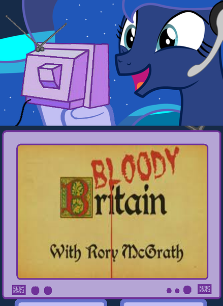 Size: 563x769 | Tagged: grimdark, derpibooru import, princess luna, pony, gamer luna, blood, bloody britain, exploitable meme, meme, obligatory pony, rory mcgrath, tv meme