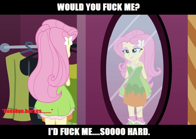 Size: 800x568 | Tagged: questionable, derpibooru import, fluttershy, equestria girls, buffalo bill, silence of the lambs, solo, vulgar