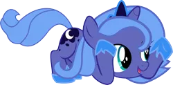 Size: 5001x2452 | Tagged: safe, artist:lightningbolt, derpibooru import, princess luna, pony, absurd resolution, cute, filly, foal, lunabetes, peekaboo, simple background, solo, transparent background, vector, woona, younger