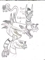 Size: 778x1027 | Tagged: ahuizotl, antagonist, artist:toon-n-crossover, aztec, daring do, mythology, reference sheet, safe, sketch