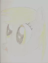 Size: 5100x6600 | Tagged: safe, derpibooru import, derpy hooves, pegasus, pony, absurd resolution, face, female, gimp, mare, sketch