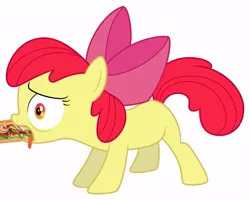 Size: 999x800 | Tagged: apple bloom, edit, food, not porn, safe, sandwich, sandwich censorship, solo