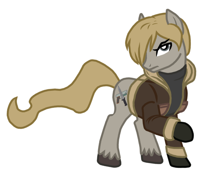 Size: 3000x2500 | Tagged: artist:drako1997, leon s. kennedy, ponified, resident evil, safe, solo