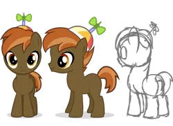 Size: 1600x1164 | Tagged: safe, artist:maydeedits, deleted from derpibooru, derpibooru import, button mash, earth pony, pony, blank flank, colt, foal, front, hat, hooves, looking at you, male, propeller hat, simple background, smiling, solo, transparent background